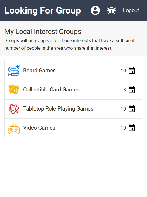 Looking For Group App